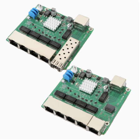 6-port module 4 POE powered SFP optical ports